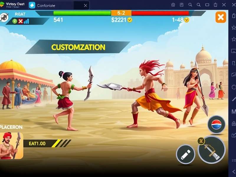 Victory Quest gameplay screenshot showing character customization